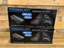 2 TOOENJOY Universal Fit Car Door Step, Foldable Roof Rack Door Step Up 