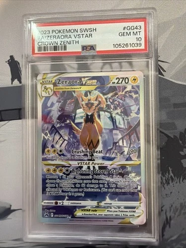 Zeraora VSTAR GG43/GG70 Crown Zenith Galarian Gallery Pokémon TCG Card PSA 10