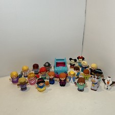 Fisher Price Little People 2000s Assorted Lot 22 Figures/Car Disney, Frozen, Etc