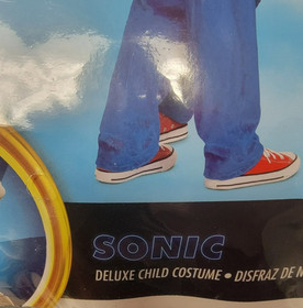Sonic 2 The Hedgehog Deluxe Childs Costume Medium 7-8 Kids Inflatable Headpiece