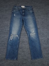 Mother Superior High Waisted Rider Jeans 28 Ankle Zip Fly Far Beyond the Sky