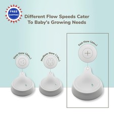 NUK Perfect Match Slow Flow Soft Silicone Nipple 2 Pack Anti-Colic Vent