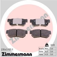 Bremsbelagsatz Scheibenbremse Zimmermann 23543.155.1 FüR Hyundai KIA Ssangyong 1