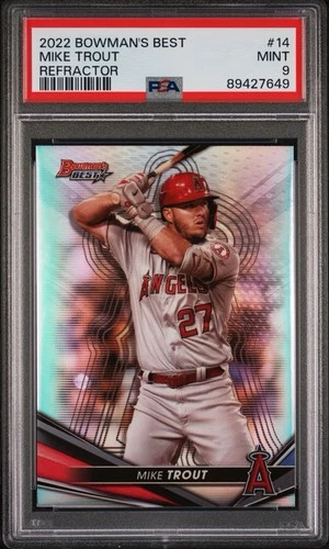 2022 Bowman’s Best Mike Trout #14 Refractor PSA 9 🔥