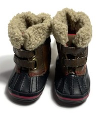 New With Tags Baby Gap Boys Soft Flexible Sherpa Trimmed Shoes Boots sz 0-3m
