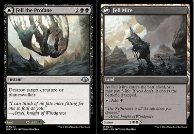 1x Fell the Profane - Foil Light Play MTG Magic - Kid Icarus -