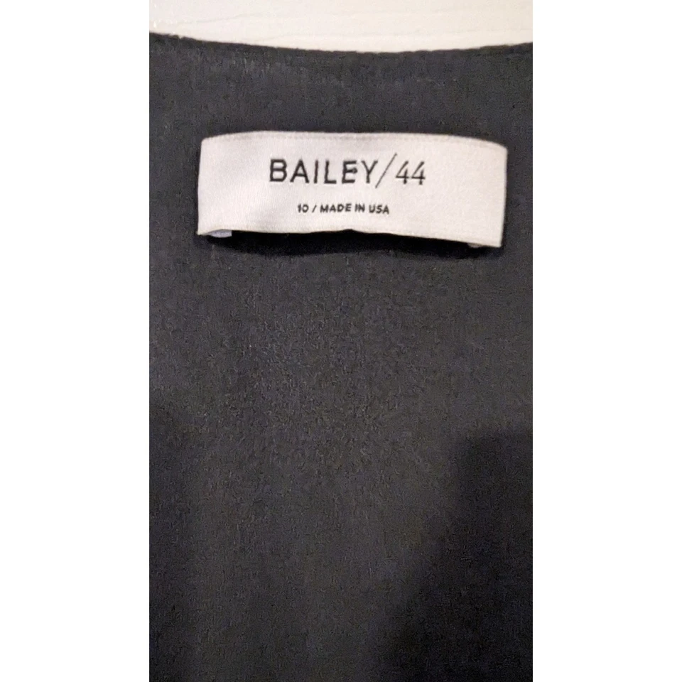 Mini Vestido Bailey/44 Blanco y Negro Lunares Acanalado Cuello en V Manga Corta Talla 10 Foto 4 de 4