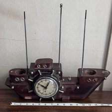 Vtg United Clipper Ship Clock 811 Has Been Through A Bad Storm As-Is
