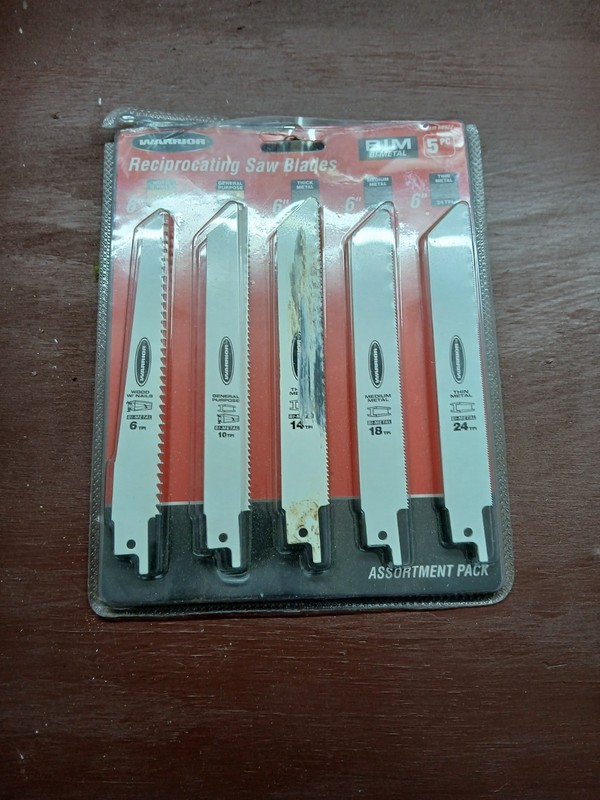 Warrior 6” Bi-Metal Reciprocating Saw Blades 15 Pc Assortment Pack NEW