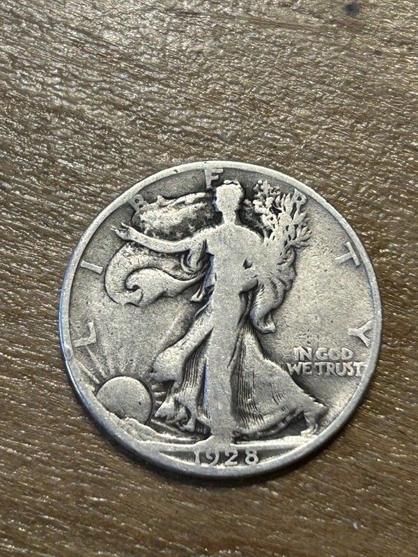 1928S Walking Liberty Half Dollar F