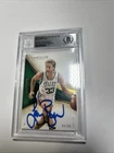 Larry Bird 2013-14 Immaculate On Card Auto Beckett Encased Card Number 43/99
