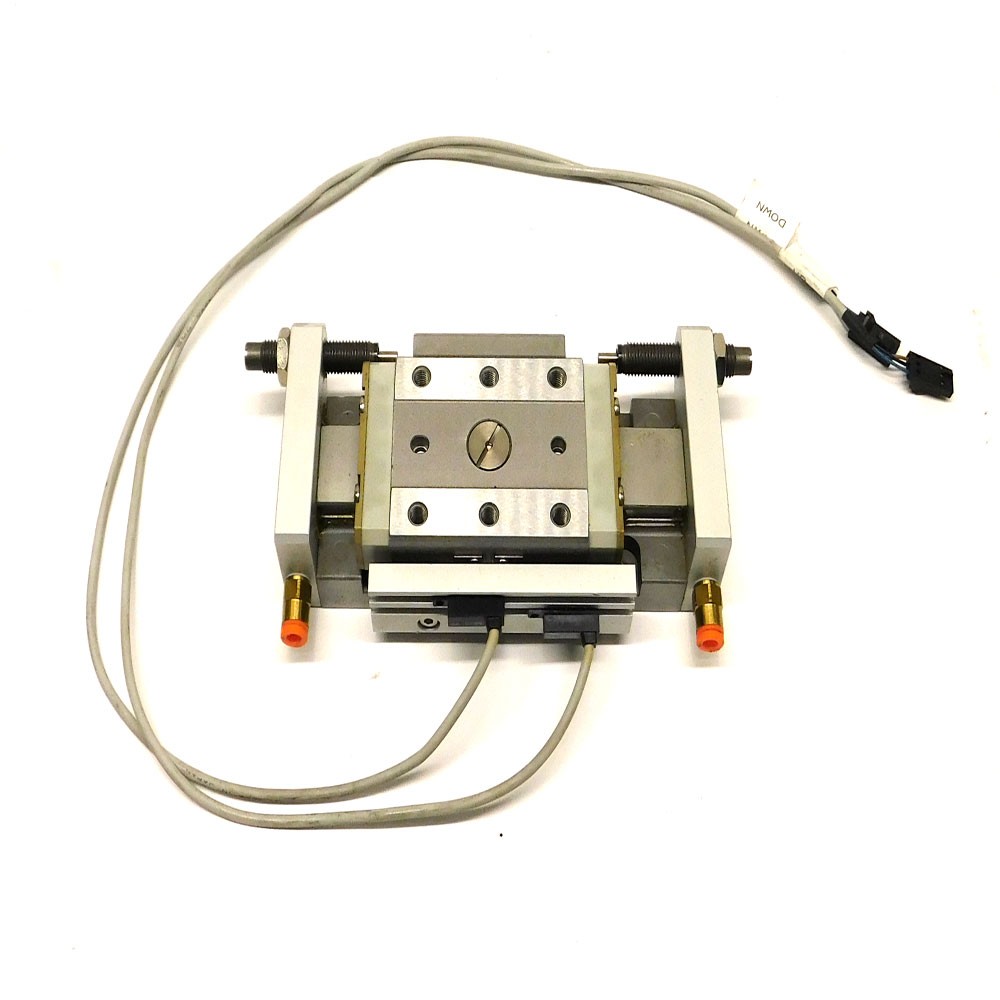 SMC MXP16-30B-F9PV Guided Cylinder Slide Table w/ (2) SMC D-F9PV Auto Switches