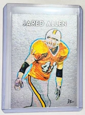 Jared Allen Platinum Plated Artist Signed "Idaho State Bengals" Trading Card 1/1