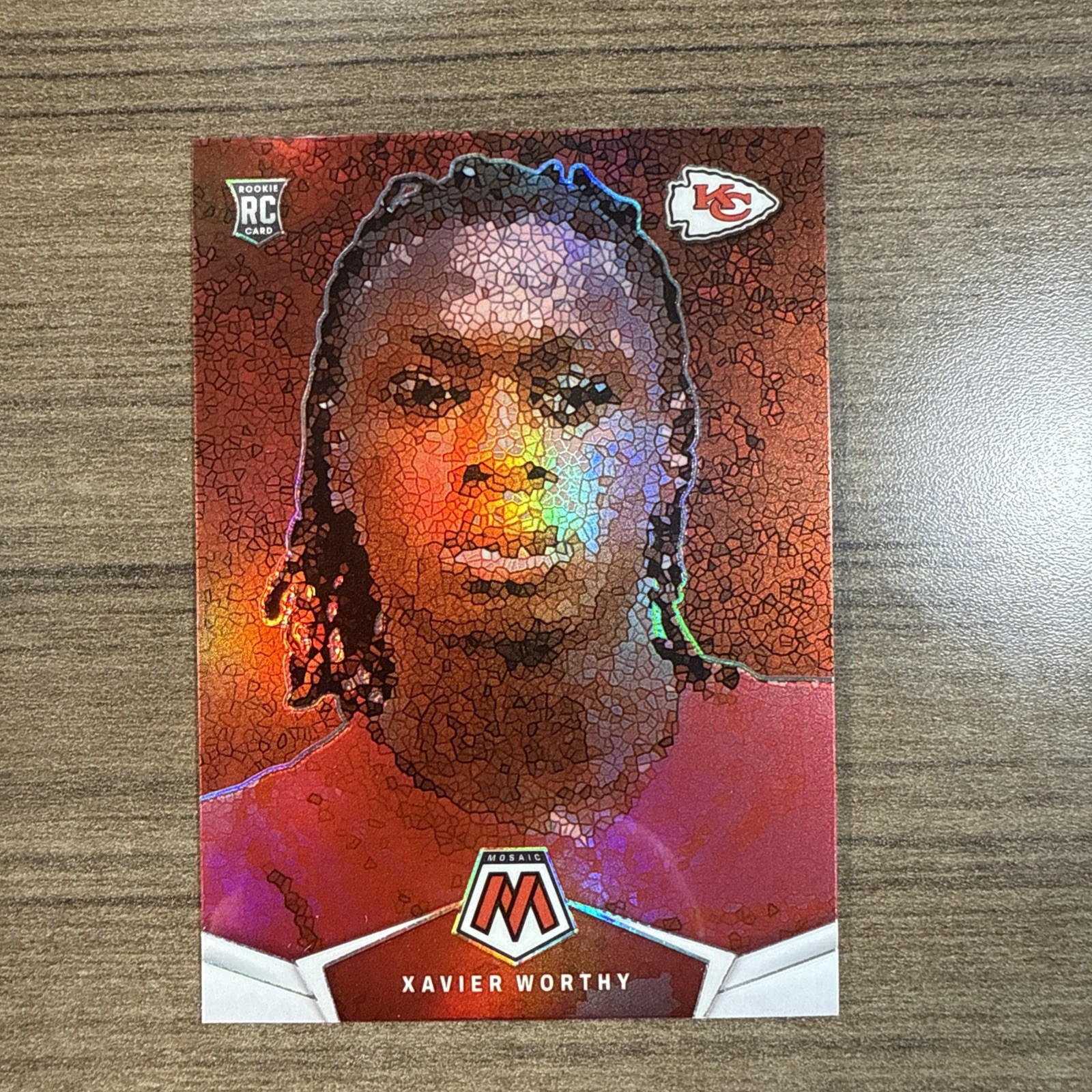 2024 Panini Mosaic Xavier Worthy Micro Mosaic SSP RC #MM-XWY Kansas City Chiefs