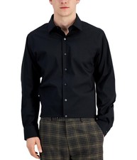 Alfani Mens Slim Fit Stain Resistant Button Down Dress Shirt