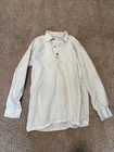 Civil War Reproduction Cotton White Used Shirt Pewter Buttons Adult Medium