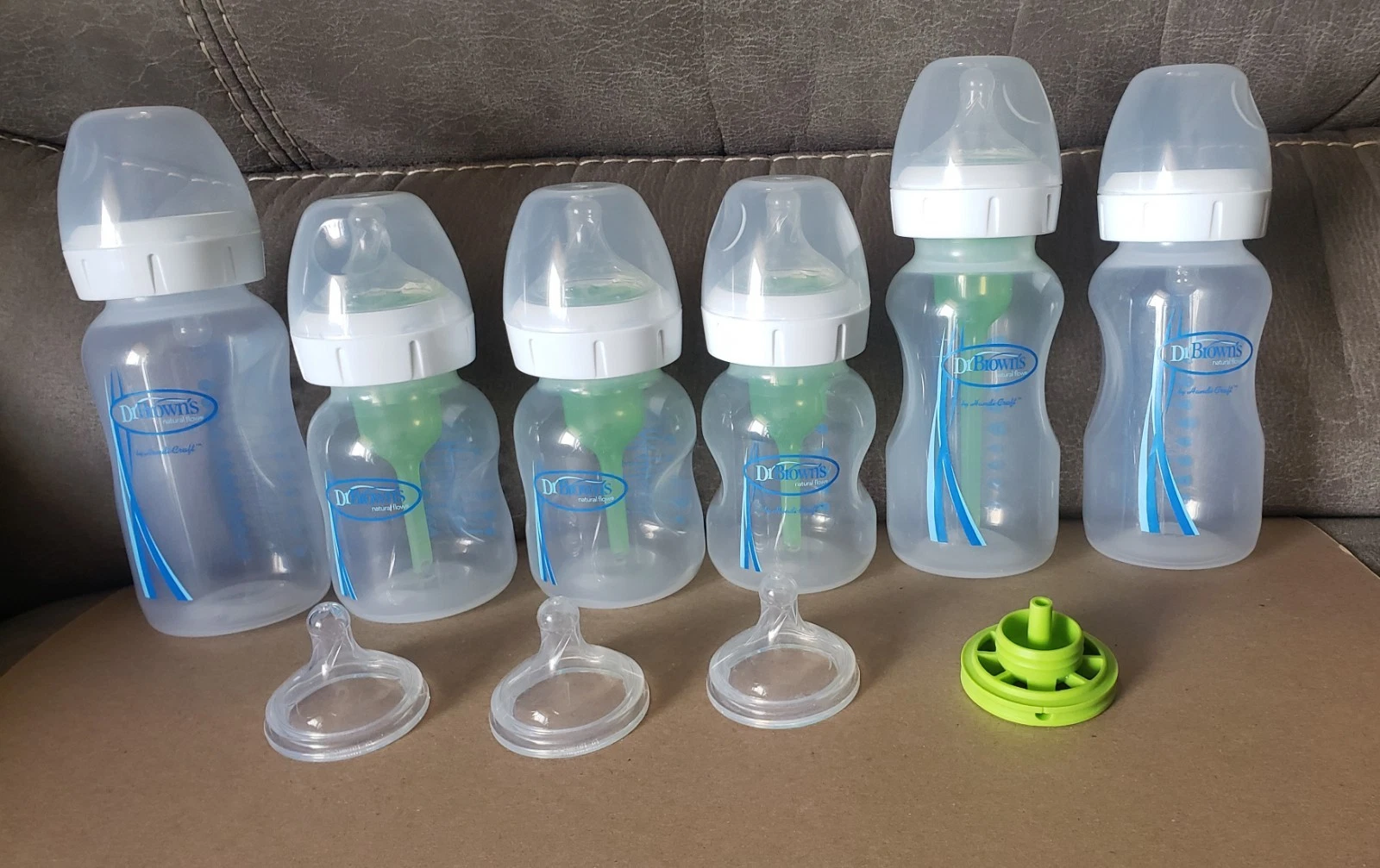 Dr. Brown's Options+ Anti-Colic Baby Bottles Essentials + Extras, 0-6 Months