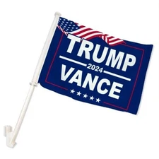 1pc Trump Vance 2024 12x15in Double-Sided Car Flag Political Car Window Display