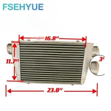 23.8*13*3.3"Universal FMIC Front Mount Intercooler Aluminum Tube&Fin Turbo3.0"