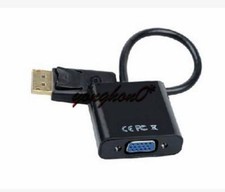 Displayport DP Male To VGA Female Adapter Display Port Cable Converter Black O6U
