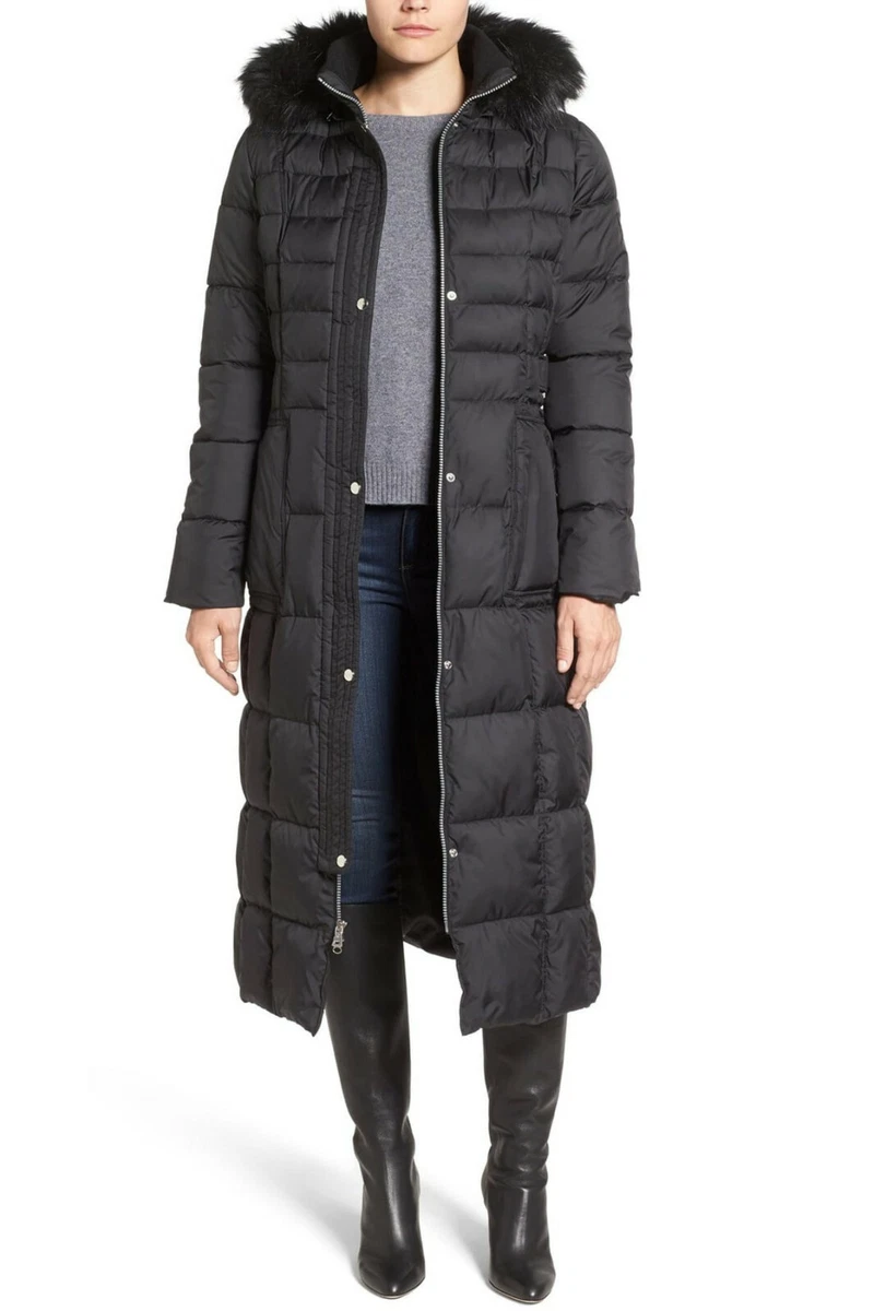 Larry levine faux fur trim hooded quilted parka hotsell