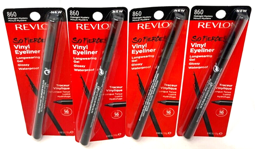 (4) Revlon So Fierce Vinyl Eyeliner Sealed 0.042 oz Each 860 - Midnight Mystery - Picture 2 of 3