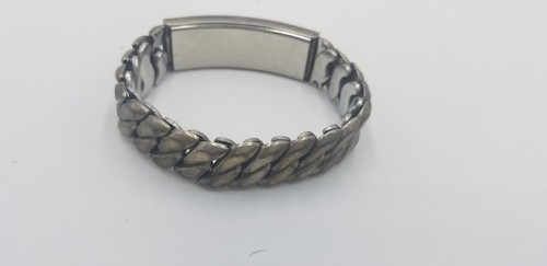 Vintage Speidel Mens Stainless Steel Name ID Stretch Bracelet W Eric W Wieneke - Picture 4 of 6