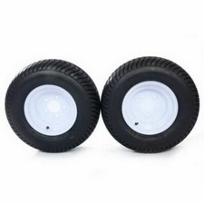 2pcs Trailer Tires Rims 20565-10 20.5x8.0-10 20.5x8-10 Lrc 5 Lug White Wheel