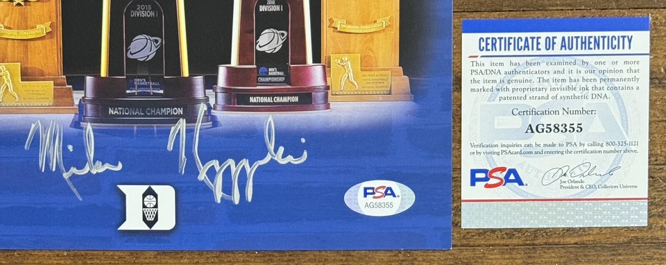 Mike Krzyzewski Duke Blue Devils Coach Photo Picture PSA DNA COA Autographed HOF - Image 2 of 3