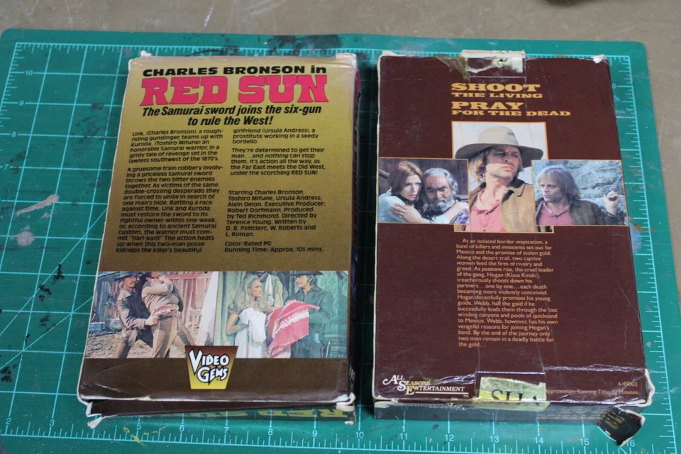Big Box VHS Charles Bronson Klaus Kinski Red Sun Shoot The Living Toshiro Mifune - Image 2 of 4