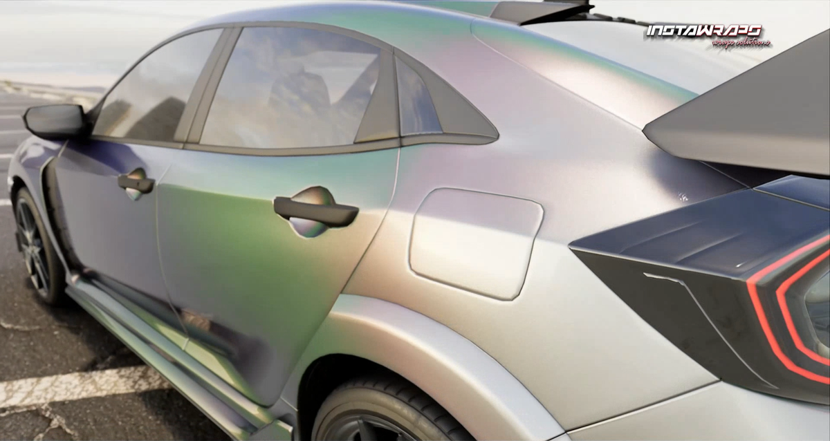 スカイウェイブ 3M 2080 Scotchprint Gloss Flip Psychedelic Vinyl Car Wrap Film