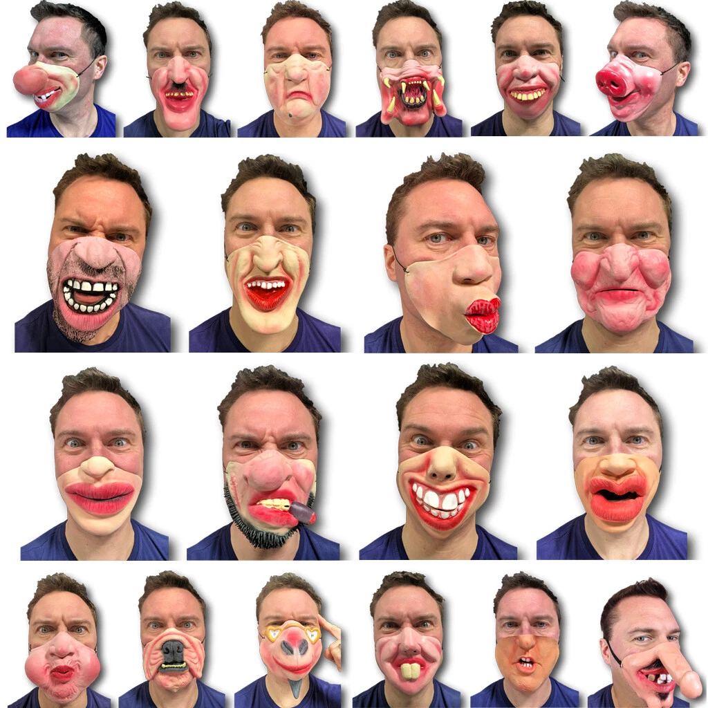 Half Face Comedy Funny People Face Mask Stag Hen Latex Party Masks Masquerade
Opens in a new window 