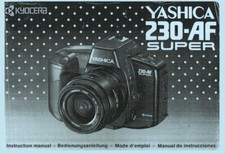 Yashica 230-AF Super Camera Instruction Manual Reprint