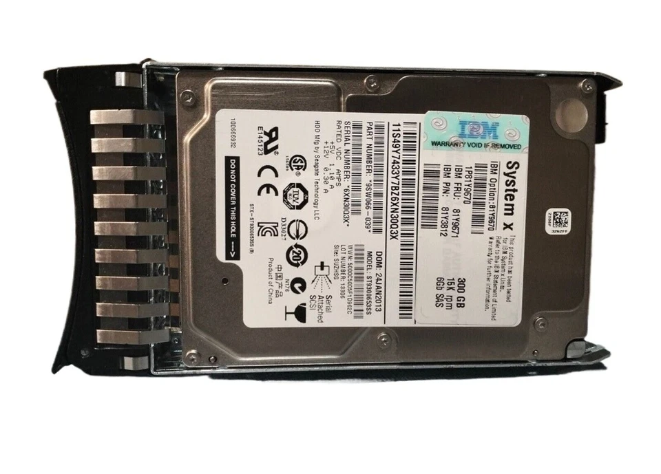 81Y9670 300GB 15K SAS 6Gbps 2.5" HDD Hard Drive 81Y9671 81Y3812 - Image 4 of 4