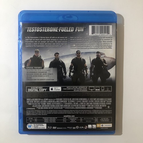 The Expendables 3 2014 / Blu ray & DVD Movie / Sylvester Stallone - Picture 3 of 6