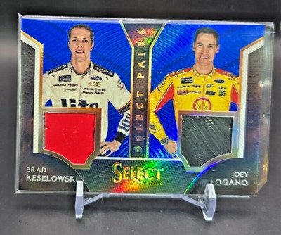BRAD KESELOWSKI JOEY LOGANO RACE USED MATERIALS 99/199 2017 SELECT BLUE NASCAR