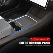 Tesla Model 3, Y Center Console Wrap, Alcantara Dark Gray Suede, 2021-2023