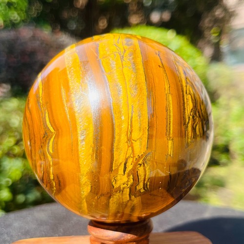 Sfera cristallo quarzo sfera occhio di tigre naturale 840 g gemma decorazione curativa - Foto 14 di 14