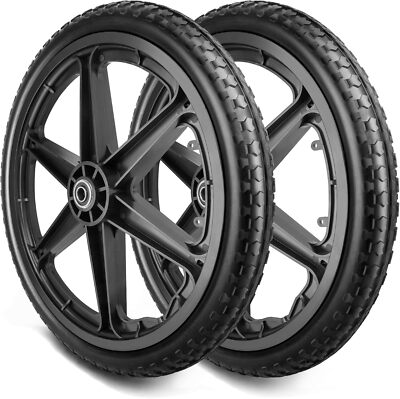 2 PACK 92010 Flat Free 20'' Replacement Tire Assembly for Rubbermaid Big Wheel US