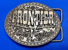 Texas longhorn Vintage Frontier Casino Hotel, Las Vegas Belt Buckle