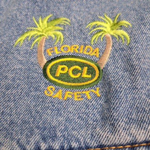 Vintage Lee Denim Jacket Men's XL Trucker Biker Grunge Button Up Logo READ - Picture 6 of 17