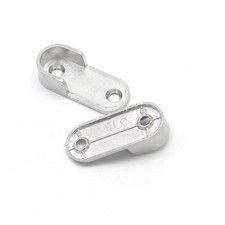 Oval Closet Rod End Supports Wardrobe Rod Bracket Fit Rod Dia 16mmx47mm 20Pcs