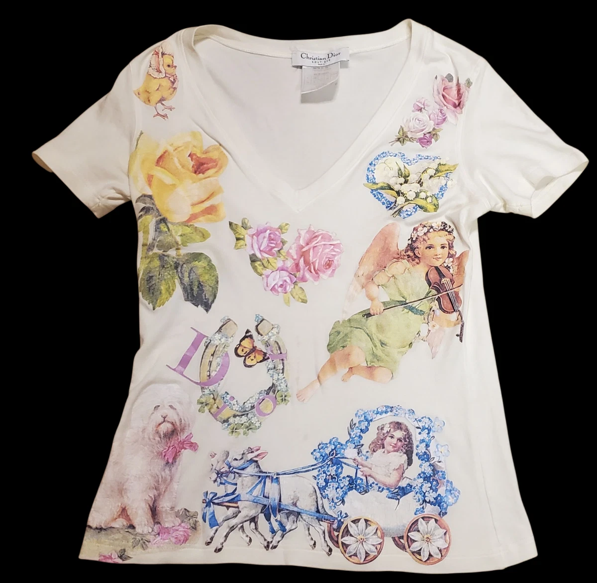 Christian Dior 花柄 Tシャツ USA 4 Dior Floral Tops for Women for sale | eBay