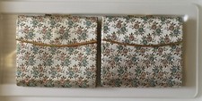 2 Vintage Leo Miller Paris Floral Pattern Wallet  Change Purses Gold Trim