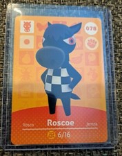 Roscoe - 78 - 078 - Series 1 - Authentic Animal Crossing Amiibo Card