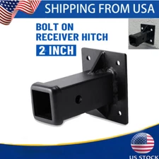 1x Hitch Wall Mount Bolt-On Receiver Tube Adapter  2 Inch Opening Hitch Receiver