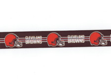 CLEVELAND BROWNS 7/8" GROSGRAIN RIBBON 1,3,5,10 YARDS FOOTBALL SHIP FROM USA