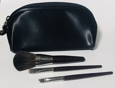 New Mary Kay 3 Piece Cosmetic / Makeup Eye Brush Set  Bag