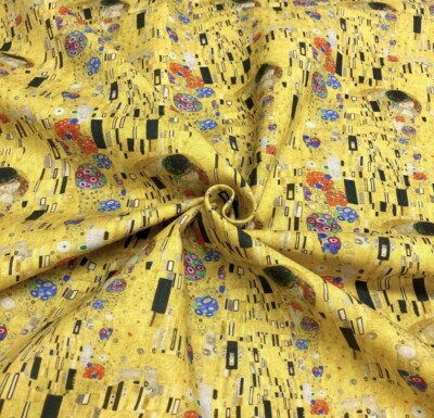 Künstler Baumwolle Stoff KUNSTGALERIE Klimt Handwerk Schneiderei 140cm