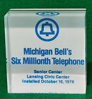 <!--F#f_0-->RARE VTG 1978 Collectors Paper Weight Michigan Bell's Six Millionth Telephone<!--F/-->
